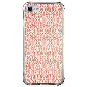 iPhone SE 2022/2020 | iPhone 8/7 Doorzichtige Silicone Hoesje Pattern Orange