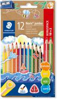 Staedtler Noris Jumbo kleurpotlood, etui van 10 + 2 gratis + slijper