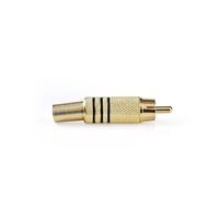 Nedis RCA-Connector | Male | Soldeer | 7.0 mm | Goud / Zwart | 10 Stuks | 1 stuks - CAGP24900BK CAGP24900BK