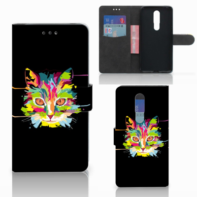 Nokia 3.1 Plus Leuk Hoesje Cat Color Nokia 3.1 Plus Leuk Hoesje Cat Color