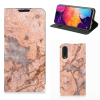 Samsung Galaxy A50 Standcase Marmer Oranje