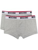 Moschino lot de boxers à ceinture à logo - Gris