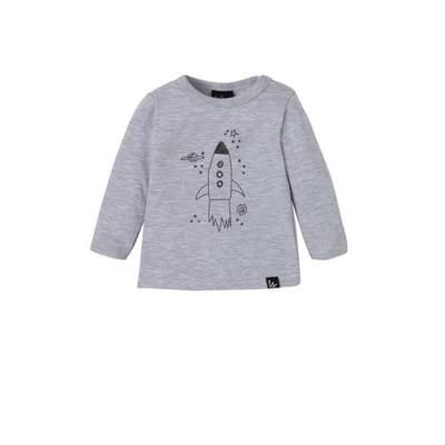 Babystyling baby longsleeve met printopdruk grijs Babystyling baby longsleeve met printopdruk grijs