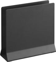 Yamazaki 4499 Tower smalle laptopstandaard, zwart, staal/siliconen/polypropyleen, minimalistisch, 16 x 5,7 x 15,2 cm