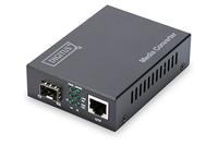 DIGITUS Media Converter - SFP+ poort - 10 Gbit Ethernet - RJ45 / SFP+ - 10GBase-T naar 10GBase-R - Zwart