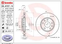 Remschijf BREMBO, Remschijftype: Binnen geventileerd, u.a. für Renault, Dacia, Nissan - thumbnail