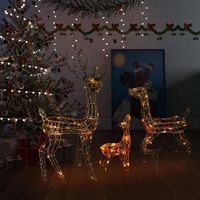 Kerstversiering rendierfamilie 300 LED's meerkleurig acryl