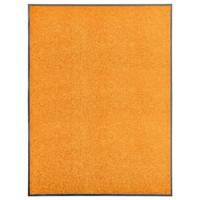 vidaXL Deurmat wasbaar 90x120 cm oranje
