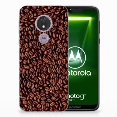 Motorola Moto G7 Power Siliconen Case Koffiebonen