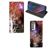 OPPO Find X3 Neo Hippe Standcase Vuurwerk