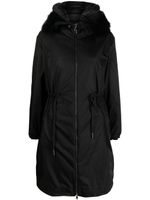 Moncler logo-patch padded coat - Noir - thumbnail