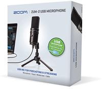 Zoom ZUM-2 USB Microfoon | voor Podacsting | Live Streaming | Content Creëren | Muziek- en Spraakopname | zwart