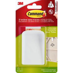 3M Command-hanger XL met canvas (l x b x h) 85 x 56 x 18 mm Wit Inhoud: 1 stuk(s)