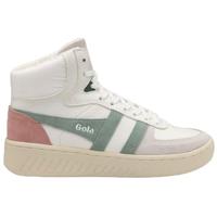 Gola Slam Trident Damessneakers, Wit Groen Mist Koraalroze, 41 EU