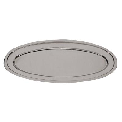 1x Stuks ovalen RVS serveerschalen/serveerbladen 50 cm - Serveerschalen