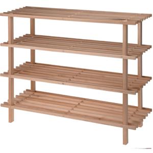 Schoenenrek - hout - 4-laags - 77 x 26 x 65 cm