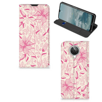 Nokia G10 | G20 Smart Cover Pink Flowers - thumbnail