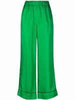 Blanca Vita pantalon ample en soie - Vert - thumbnail