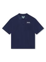 Kenzo Kids logo-print cotton polo shirt - Bleu - thumbnail