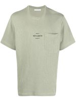 Helmut Lang t-shirt en maille à logo imprimé - Vert