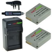 2 x NB-10L accu's voor Canon - Charger Kit + car-charger - UK version - thumbnail