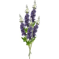 Kunstbloem Ridderspoor/delphinium Roland - 5x - 87 cm - paars - kunst zijdebloemen - thumbnail