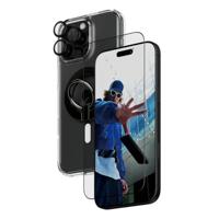 PanzerGlass 4-IN-1 BUNDEL voor Apple iPhone 16 Pro Max 6,9 inch 2024 | Glazen schermbeschermer + harde hoes met MagSafe + lensbeschermer + magnetische ringhouder | Volledige 360° val- en