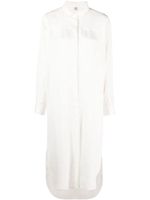 TOTEME robe-chemise rayée à manches longues - Blanc