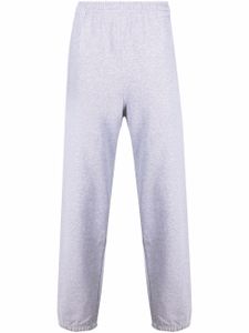 Stüssy pantalon de jogging en coton à logo brodé - Gris