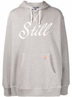 Junya Watanabe MAN hoodie à slogan imprimé - Gris