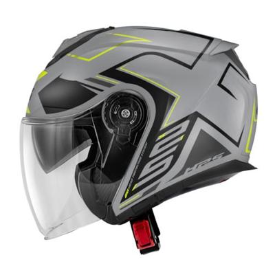 GIVI X.25 Trace Mat, Jethelm of scooter helm, Grijs-Zwart-Geel