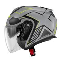 GIVI X.25 Trace Mat, Jethelm of scooter helm, Grijs-Zwart-Geel
