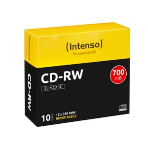 Intenso 2801622 CD-RW disc 700 MB 10 stuk(s) Slimcase Herschrijfbaar