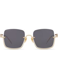 Gucci Eyewear lunettes de soleil teintées à monture carrée - Or