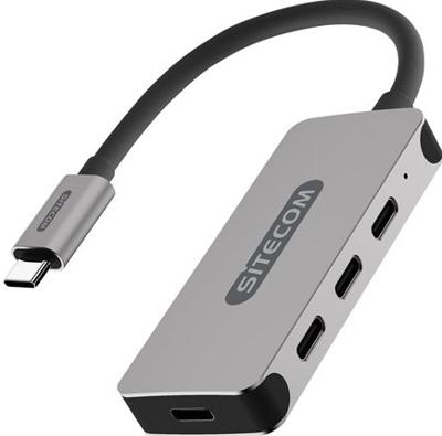 Sitecom CN-385 interface hub USB 3.2 Gen 1 (3.1 Gen 1) Type-C 5000 Mbit/s Aluminium, Zwart Sitecom CN-385 interface hub USB 3.2 Gen 1 (3.1 Gen 1) Type-C 5000 Mbit/s Aluminium, Zwart