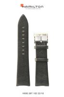 Horlogeband Hamilton H38755731 / H690387102 Leder Zwart 22mm - thumbnail