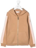 Chloé Kids hoodie en maille à fermeture zippée - Tons neutres