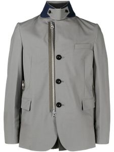 sacai blazer à fermeture zippée - Vert