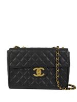 CHANEL Pre-Owned sac porté épaule Jumbo Classic Flap (années 1990-2000) - Noir