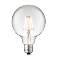 Edison Vintage E27 LED filament lichtbron Globe | G95 Deco | Retro LED lamp | 9.5/9.5/13.5cm | Helder | geschikt voor E27 fitting | Dimbaar | 6W 700lm 3000K | warm wit licht