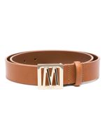 Moorer logo buckle-fastening leather belt - Marron