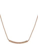 David Yurman collier Petite Pavé Bar en or rose 18ct