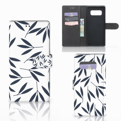 Samsung Galaxy Note 8 Hoesje Leaves Blue