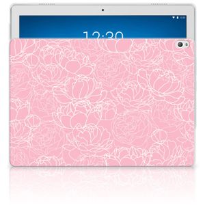 Lenovo Tab P10 Siliconen Hoesje White Flowers