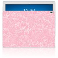 Lenovo Tab P10 Siliconen Hoesje White Flowers - thumbnail