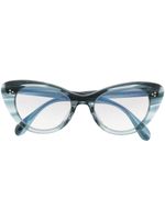 Oliver Peoples lunettes de soleil Rishell-Sun à monture papillon - Bleu - thumbnail