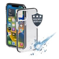 Hama Apple iPhone 14 beschermhoes (transparant iPhone 14 hoesje, TPU schokbestendige bumper voor valbescherming, waterbestendige beschermhoes, flexibele telefoonbescherming, zwarte rand
