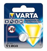VARTA 12500110 - Alkaline knoopcelbatterij V10, in zilver met 1,5 volt, capaciteit 50 mAh, voor verschillende apparaten en consumentenvereisten