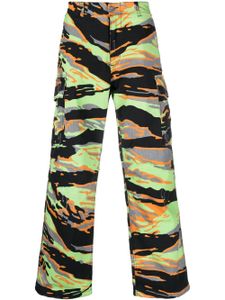 ERL graphic-print cargo trousers - Vert