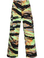 ERL graphic-print cargo trousers - Vert - thumbnail